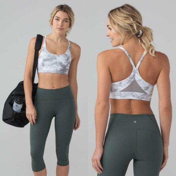 Lululemon Train Times Bra In Breeze By White Light Cast Size 2 - Picture 1 of 7